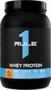 Rule 1 Whey Protein – 24g Fast-Acting Protein from All-Whey Sources with Naturally Occurring EAAs & BCAAs for Workout Recovery or Anytime Use (2 Pounds*, Salted Carmel)