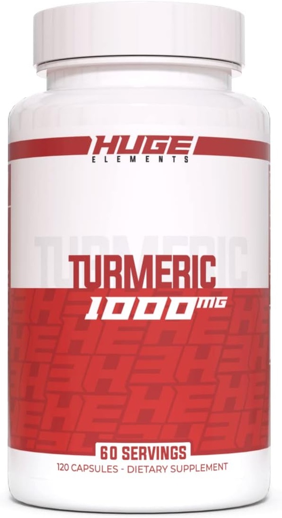 巨大なサプリメント ターメリック, サービングあたりの純粋なターメリックルート抽出物の1000mg, 95%のクルミノイド, 酸化防止サプリメント, 非GMO, グルテンフリー - 120カプセル