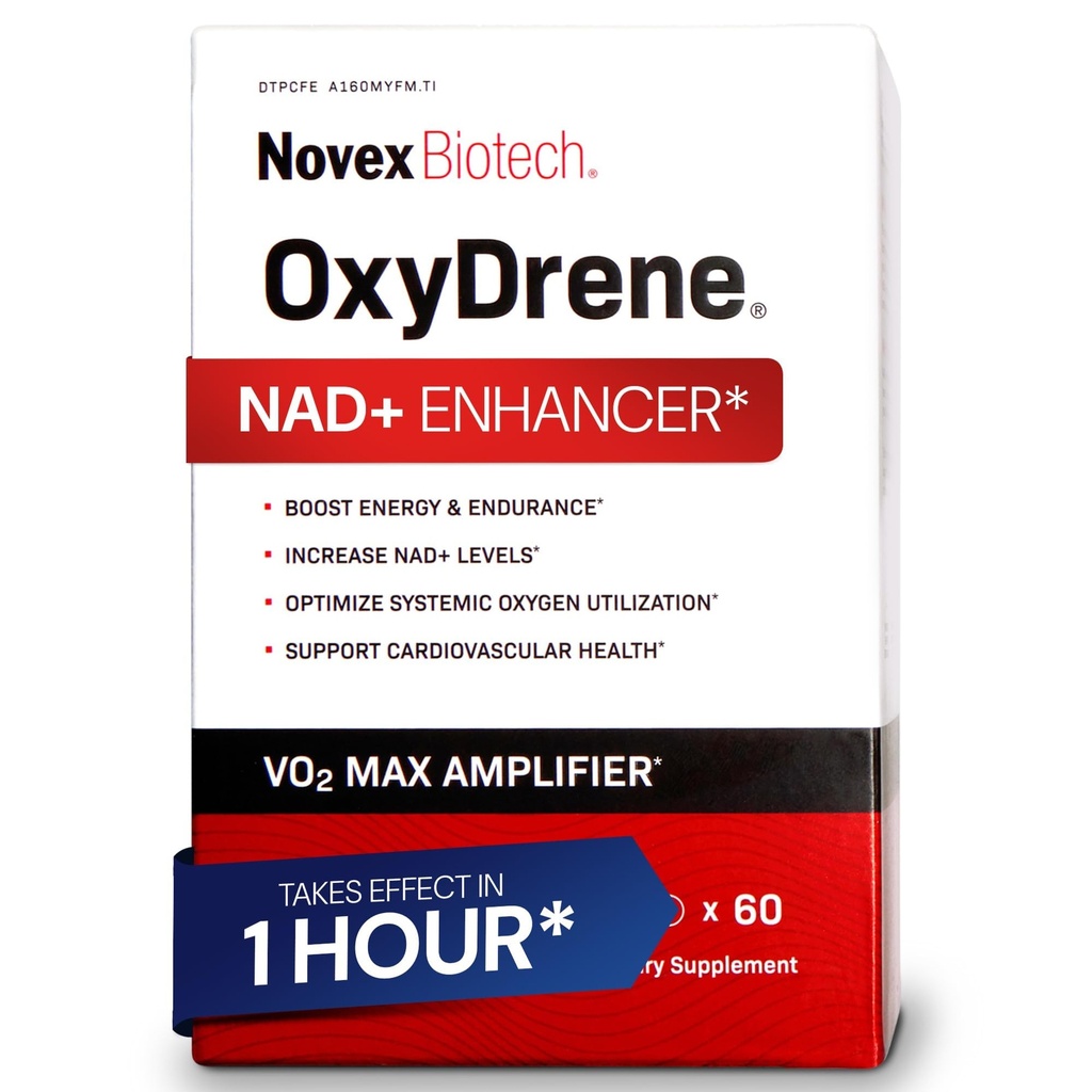 Novex Biotech Oxydrene NAD +エンハンサー - 男性と女性のための代謝と心臓血管サポートを促進する天然サプリメント - (60カプセル)