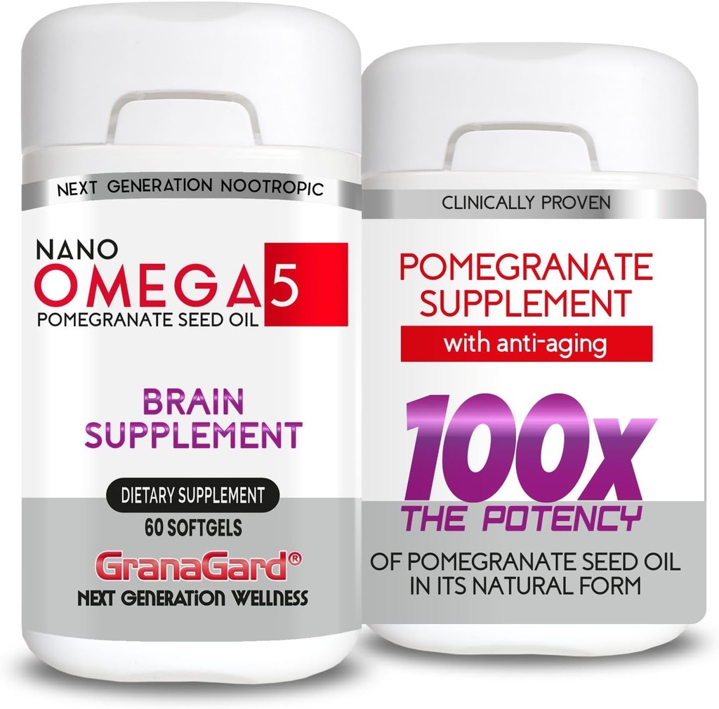 Nano Pomegranateの補足 CLINICALLY は反老化、記憶丸薬、オメガ 5 の Pomegranate の補足、2 本のびん 60ct をそれぞれ補います
