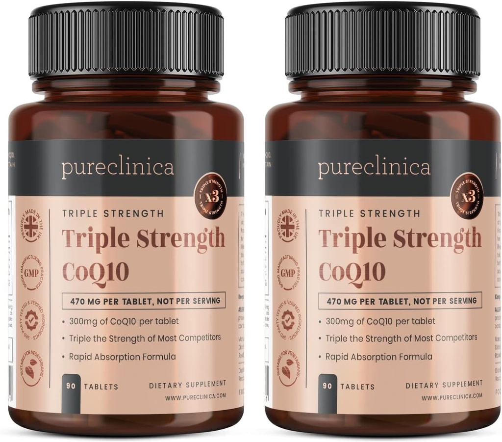ピュアクリニカ発酵コク10 300mg x 180錠(90錠2本) - 6ヶ月の供給。 非GMO、USPの等級。吸収のためのビタミンC及び黒いペッパーのエキスを加えた。