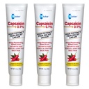 Globe (3パック) カプサイシン 0.1% 高効力の痛みの救済クリーム, 無罪 (2oz) ディープ浸透救済から:関節炎, 筋肉, 関節と背中の痛み