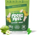 FocusFuel Energy Chews - グリーンアップルフレーバー(15サービング) - 100mgカフェイン+ B12、マグネシウム、アルファGPC - ブーストフォーカス&エネルギー - クラッシュまたはジッターなし