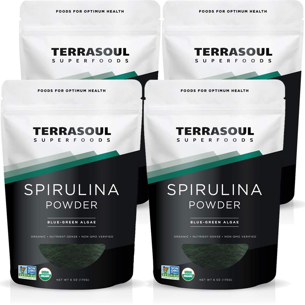 Terrasoulスーパーフードスピルリナパウダー(有機)、24オンス