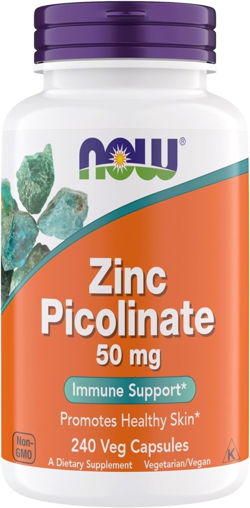 今サプリメント, 亜鉛ピコリン酸 50 mg, サポート酵素機能, 免疫サポート, 非GMO, コーシャ, ビーガンに適しています - 240 ベジタリアンカプセル (パック 1)