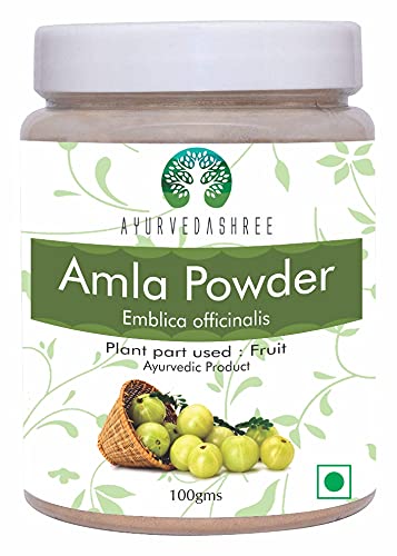 Amla フルーツパウダー(アマラキ) 100 Gm | 生と非GMO | 抗酸化ビタミンCが豊富 | ヴィーガン | 100% 生インド産 | エンブリカ・オフィシナリス | インド・グーズベリー