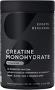 Sports Research Creatine Monohydrate - Gain Lean Muscle, Improve Performance and Strength and Support Workout Recovery* - 5 g Micronized Creatine - 17.46 oz