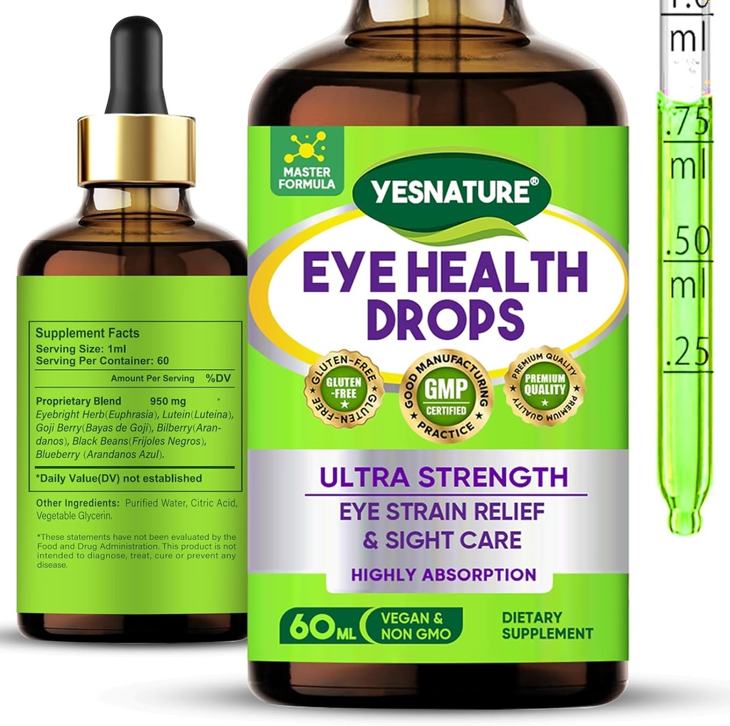 目ひずみの救助及び視力ケア、超強さの目の健康の補足のためのYESNATURE eyebrightハーブの目の健康の低下