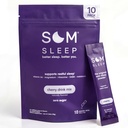 Som Sleep, Restful Sleep Powder Drink Mix w/Melatonin, マグネシウム, ビタミンB6, L-Theanine & GABA – ビーガン, ゼロ砂糖, ケトフレンドリー – チェリー, 10パック
