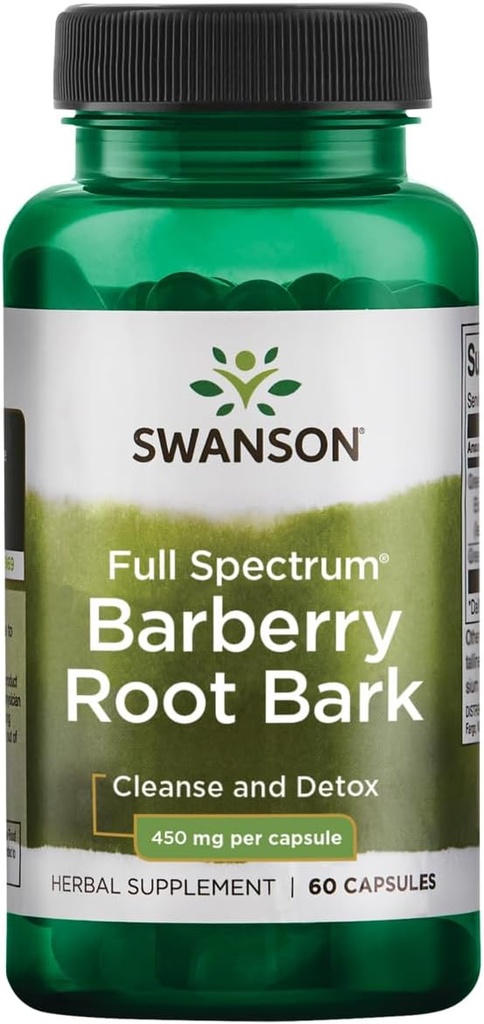 Swansonのフル スペクトラムのBarberryの根の樹皮450mg 60のカプセル