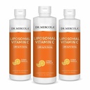 Dr. Mercola 液体リポソーム ビタミン C - 抗酸化剤 & 免疫サポート サプリメント - ビタミン E - GMOフリー、グルテンフリー&大豆フリー - シトラスバニラ風味 - 450 mL (30 サービング) - 3 パック