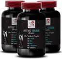 エクササイズサプリメント - NITRIC OXIDEブースター - 男性のニトリ酸化物サプリメント, 過酸化窒素ブースターサプリメント, スタミナサプリメント, 耐久性ブースター, ワークアウトサポート, フィットネスエネルギー 3 ボトル 180 タブ
