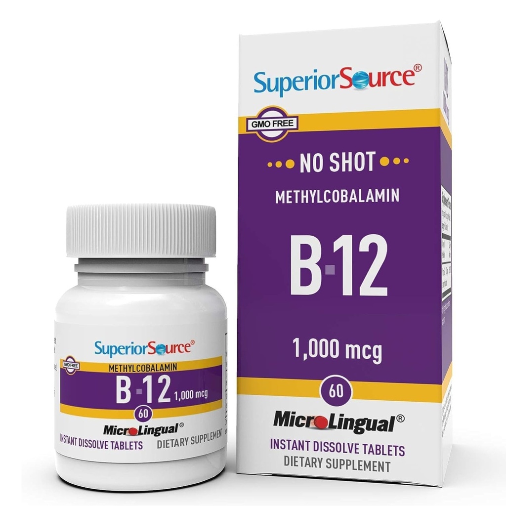 優秀な源無しショット Methylcobalamin B-12 1,000のmcg -エネルギー生産、頭脳の健康及び全面的なウェルネスを支えるビタミンB-12 -急速な吸収のためのSublingualタブレット- 60の分解のタブレット