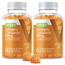 ジンジャー&ブラックペッパーハーブサプリメント、2000mg、免疫サポート、健康な皮膚、および関節の健康、ビーガン、ペクチンベースの、大人とティーンのための - 咀嚼可能なピーチ風味(2パック)