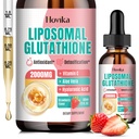 Liposomalのグルタチオンの補足2000mgのビタミンCの液体のグルタチオンの低下、免疫システムのためのマスターの酸化防止剤、老化の防衛、皮の健康、肝臓のデトックスSuperiorの吸収、いちご2 Fl Oz