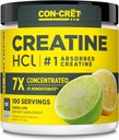CON-CRETクレトクレアチンHClパウダー | 筋肉・認知・細胞エネルギーサポート | ブロッキング・クランプなし | 米国製・NSF認定 | レモンライム(100 サービング)