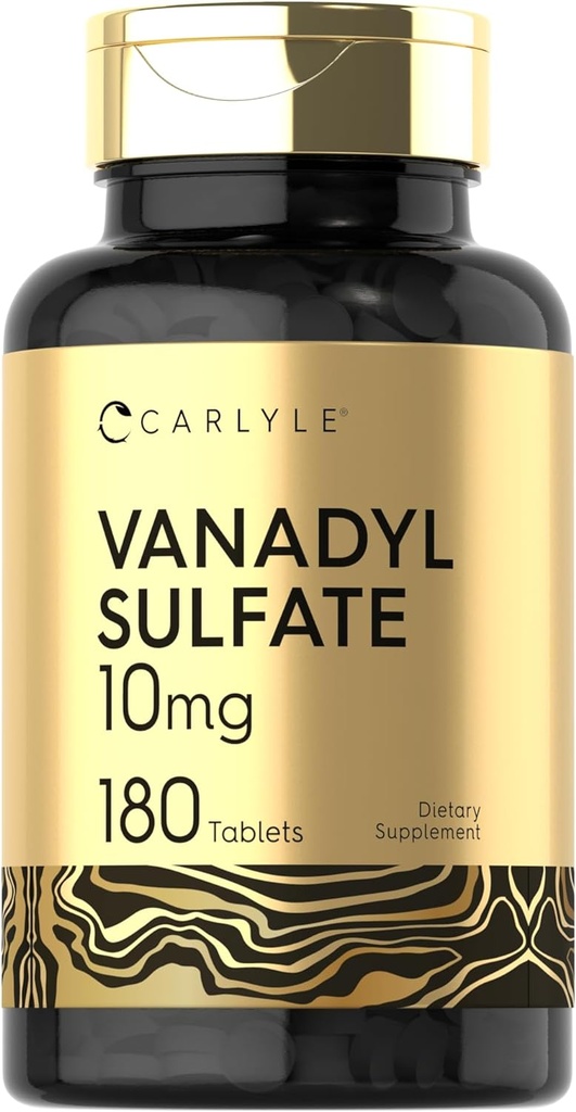 Carlyle Vanadyl Sulfate 10mg | 180錠カプセル | クロムピコリネート | ベジタリアン・非GMO・グルテンフリーサプリメント