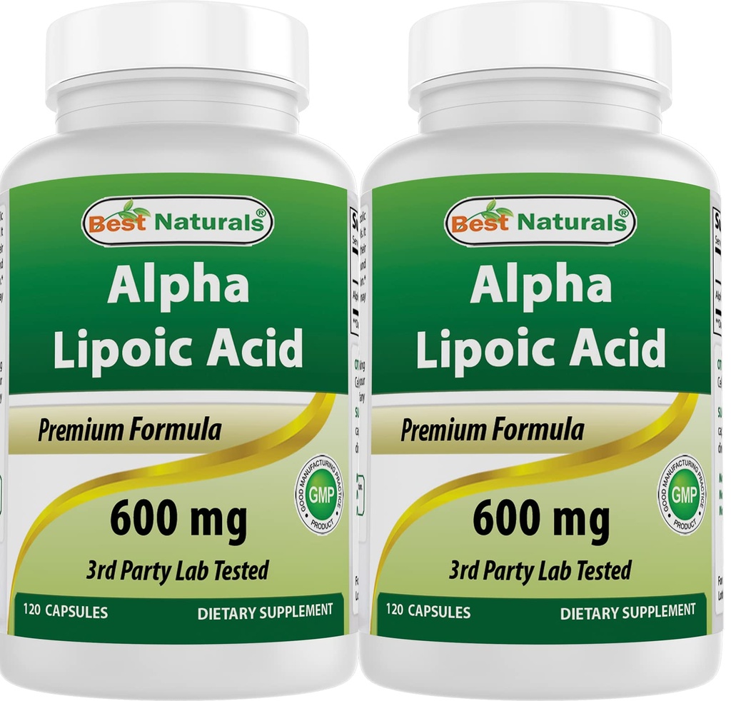 ベストナチュラル - アルファリポ酸(ALA) - 600mg(120カウント)(2パック)