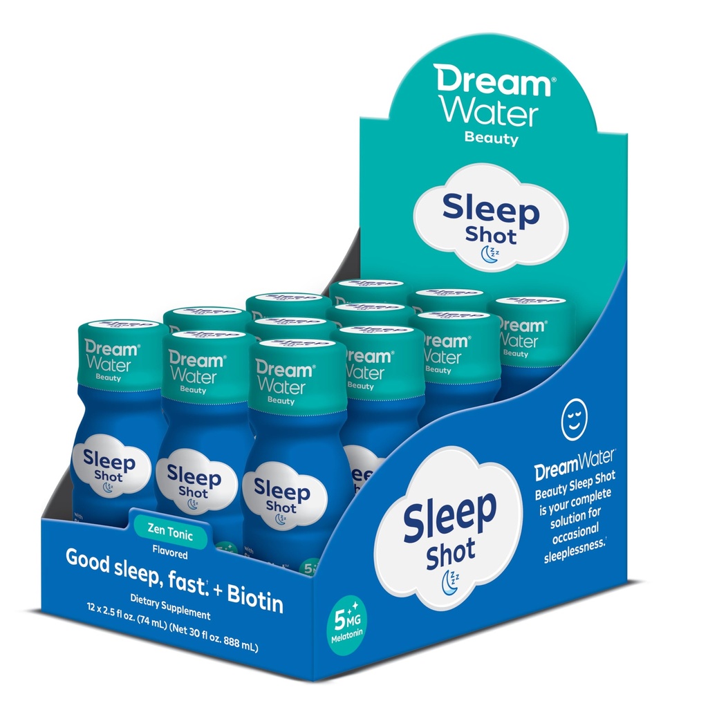 夢の水美の睡眠の援助の飲み物の補足;Melatonin 5mg、GABA、5-HTP、健康な皮、毛および釘のためのBiotin;2.5のozの液体の睡眠の打撃、禅のトニック12カウント