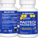 MagTechのマグネシウムの補足-マグネシウムの3つの形態:Magtein L-Threonate、Glycinate及びTaurate - 200mg Chelatedのマグネシウムの複合体-サポート弛緩及び頭脳の健康- 180のカプセル