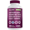 26-in-1 Nitric酸化物サプリメント - CoQ10、ターメリック、有機ビートルート、ホーソンベリー&ガーリック - サービングあたり2103mg(120ct)