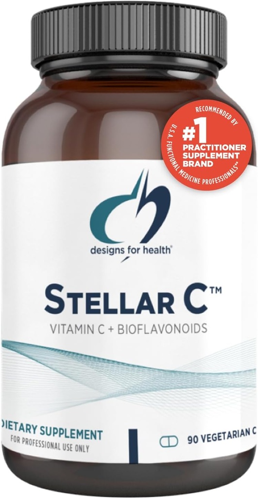 Designs for Health Stellar Vitamin C + Quercetin Supplements - Citrus Bioflavonoids + Quercetin with Vitamin C and Zinc for Enhanced Immune Support and Optimal Absorption (90 Capsules)