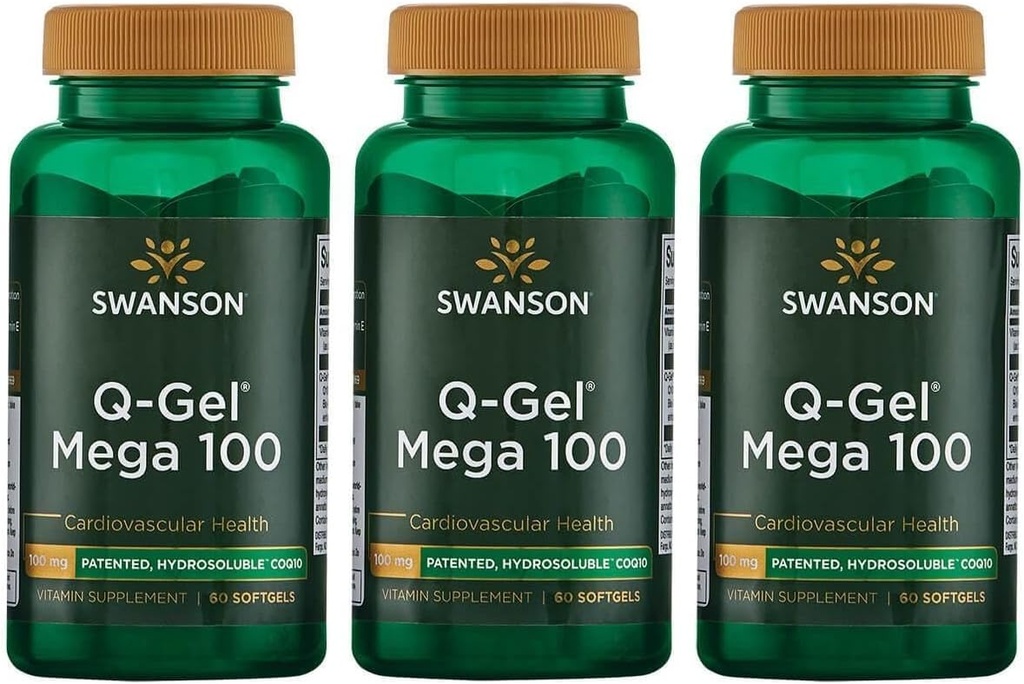 Swanson Q-Gel Mega 100 100 Milligrams 60 Sgels (3 Pack)