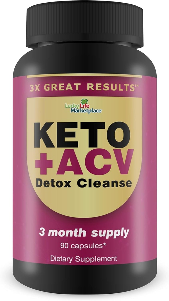 3X大きな結果 - Keto + ACVデトックスクレンジング - 3ヶ月の供給 - ボディクレンジングデトックス - コロンクレンジング - 繊維を備えた高度なケトデトックスクレンジング式 - サポート消化と免疫の健康