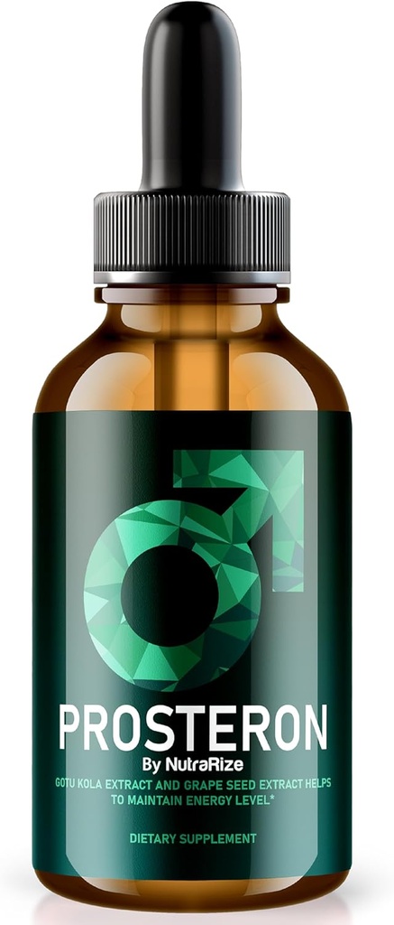 NutraRize Prosteron Drops, All-Natural Prostate Health Supplement, ヘルシーな循環をサポートするためのプレミアムビタミン, 公式プロスタノンフォーミュラレビュー (30 サービング)