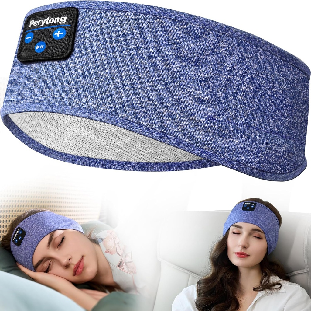 Perytongの睡眠のヘッドホーン、超薄いHDのステレオのスピーカーが付いているBluetoothのスポーツのヘッドバンドのヘッドホーンは睡眠、ワークアウト、ジョギング、ヨガ、不眠症、空気旅行、瞑想のために完成します