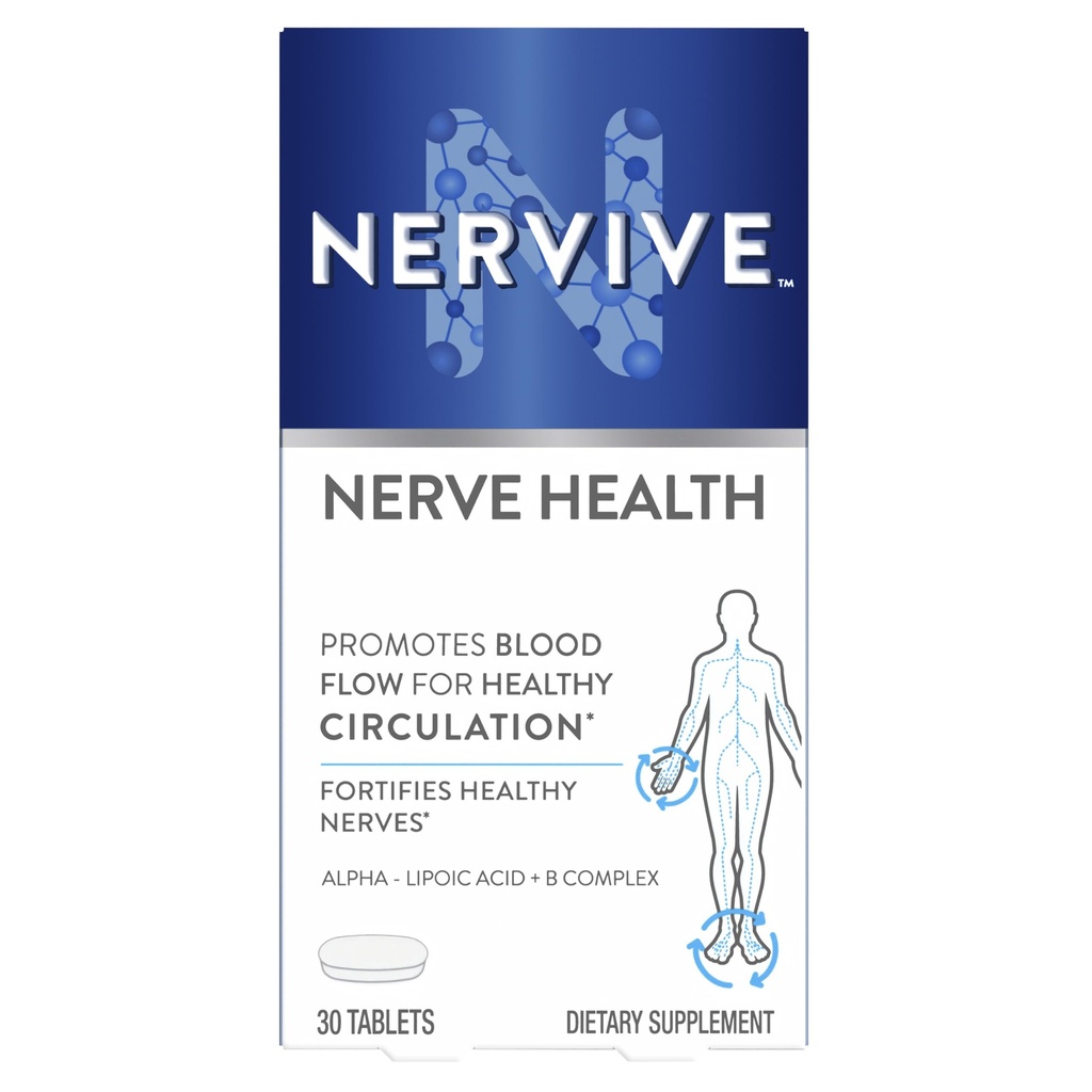 Nervive Nerveの健康、アルファLipoicの酸、Fortify Nerveの健康、健康なNerve機能、健康な血の循環、補足、タブレット、30のタブレット