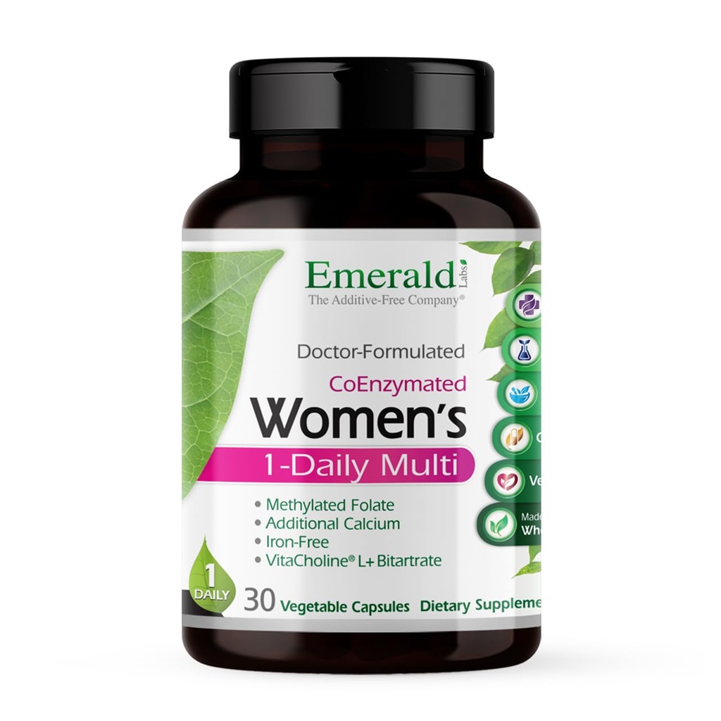 EMERALD LABS 女性の1 - 毎日のマルチビタミン - カルシウム、亜鉛、ビタミンBが含まれています - 骨と免疫のサポートサプリメント* - グルテンフリー - 30野菜カプセル