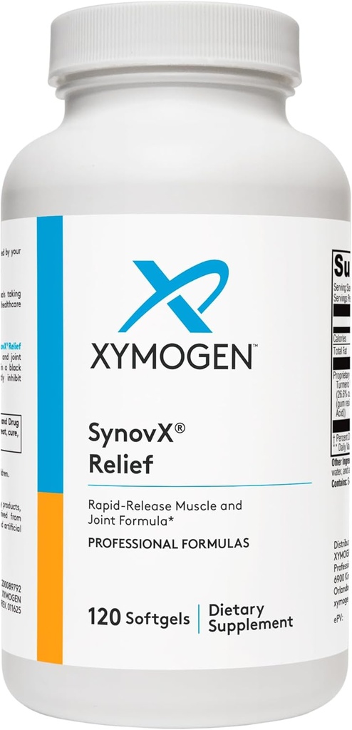 XYMOGEN SynovX救済 - ボスウェリアセラタエキス+ターメリックと共同サポートサプリメント - ビーガン、グルテンフリー、非GMO(120 Softgels)