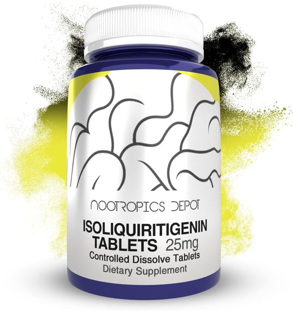 Isoliquiritigenin の制御された分解のタブレット | 60 の計算 | 25mg | Licorice のエキス | Glycyrrhiza のglabra | 気分、弛緩およびエネルギー サポート