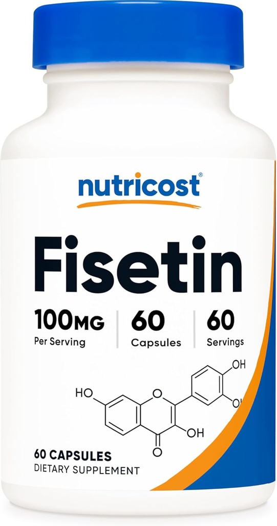 Nutricost Fisetinカプセル100mg、60カプセル - 天然ポリフェノール抗酸化剤 - 非GMO、グルテンフリー、およびビーガンフレンドリーなサプリメント