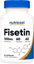 Nutricost Fisetinカプセル100mg、60カプセル - 天然ポリフェノール抗酸化剤 - 非GMO、グルテンフリー、およびビーガンフレンドリーなサプリメント