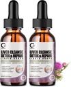 4 Fl Oz - 肝臓のクレンジングデトックス&修理液体ドロップ - 1000mgミルクの乳牛エキスは肝臓のクレンジング&デトックス、抗酸化剤、消化器系サポートのためのサプリメントをドロップします