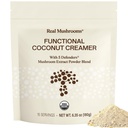 リアルマッシュルーム 機能的なココナッツ クリームと Reishi, Lucuma & Ceylon Cinnamon – Organic, Dairy-Free – ビーガンコーヒー クリーマー スムージー&ドリンク – 90 サービング オーガニッククリームココナッツパウダー