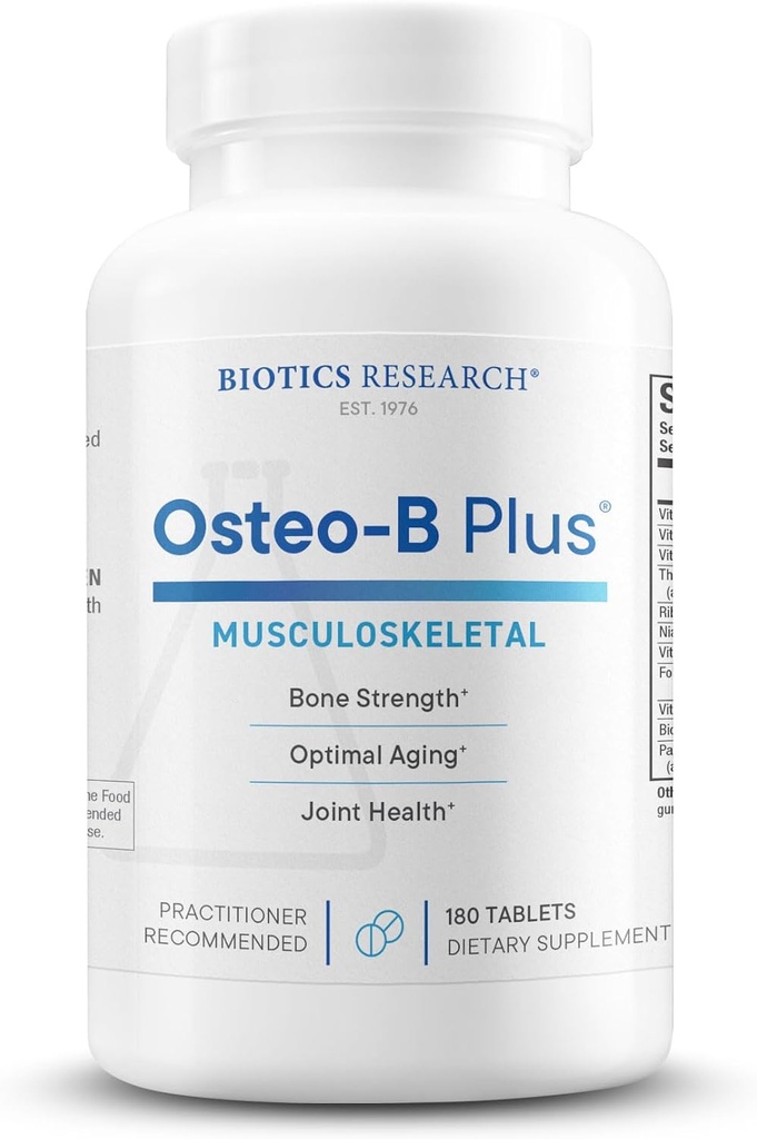 Biotics Research Osteo B Plus Optimal Bone Health Support with Vitamin K, Mg, Ca, Healthy Aging, Purified Chondroitin Sulfates 180 Tablets