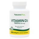 Natures Plus Vitamin D3(Cholecalciferol) - 1000 iu、180 Softgels - 健康な骨と免疫システムのサポート栄養サポート - 生物学的に利用できるアクティブフォーム - グルテンフリー - 180サービング