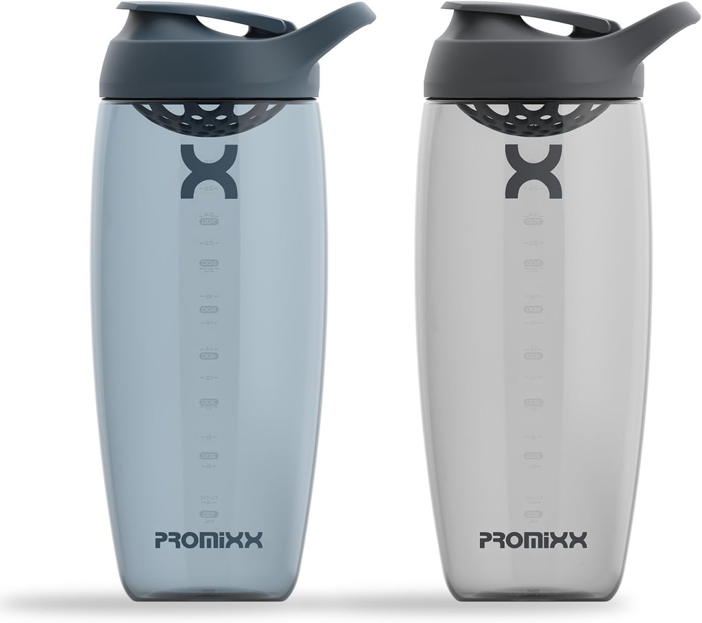 Promixxの追求の蛋白質のシェーカーのびん(32のoz) – 無声非球のミキサー、漏出防止のふた、BPA/BPS及びフタル酸塩なしのECOZEN –蛋白質の揺れ、前及び後ワークアウトのスムージーのための容易なクリーニングのシェーカーのコップ