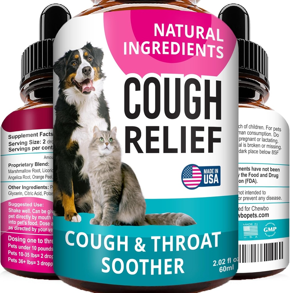犬と猫のためのKennel咳ドロップ - 2ozペットハーブ救済 - 喉の痛み - Homeopathic呼吸器サポート - 乾燥、ウェット&バーキーペット咳と猫喘息、Sinus輻輳治療 - 米国製