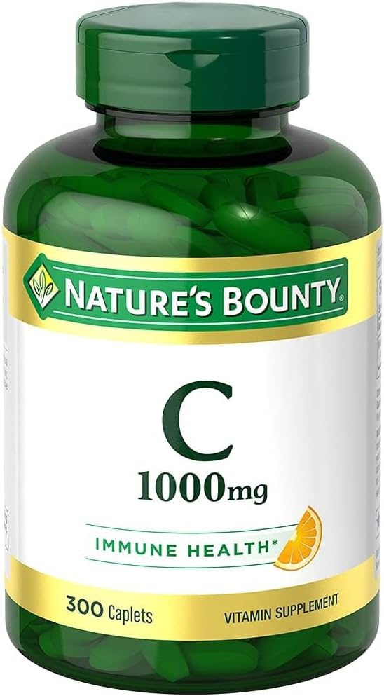 Nature's Bounty Vitamin C 1000mg、免疫と抗酸化健康、ビタミンCサプリメント、1日あたり300のベジタリアンカプレットをサポート