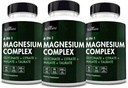 BioSchwartz Magnesium Complex Supplement (3 Pack) 350mg Magnesium Glycinate Citrate Malate and Taurate Per Serving for Healthy Nerves Muscles Heart Sleep Support (Vegan, Gluten-Free, Non-GMO)