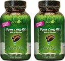 Irwin Naturals Power to Sleep PM - 120 Liquid Soft-Gels, Pack of 2 - with Melatonin, GABA, Ashwagandha, Valerian Root & L-Theanine - 120 Total Servings