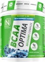 NutraKey BCAA Optima Post Workout Recovery Complex, No Sugar, No Carb, Recovery Aid, Blue Raspberry