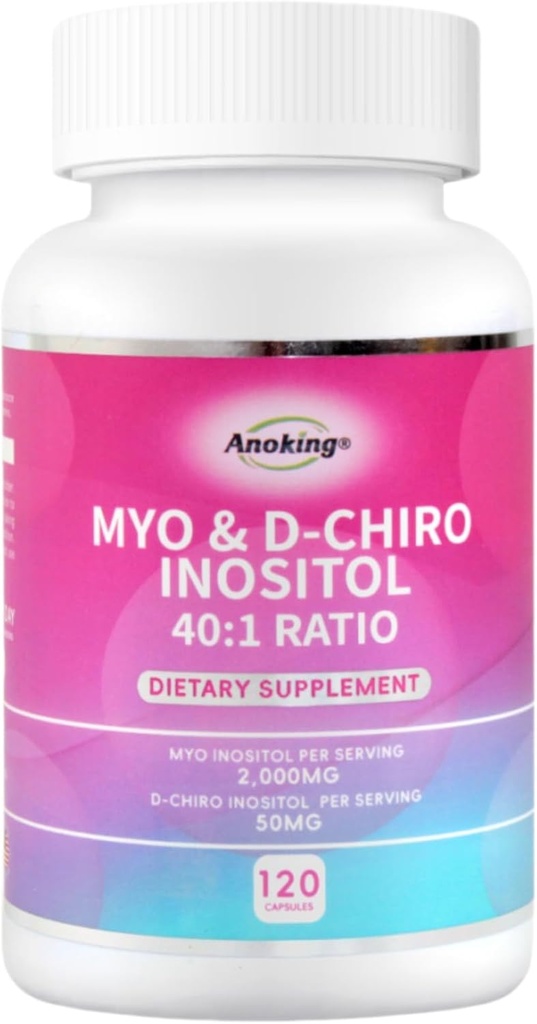 Myo-Inositol & D-Chiro Inositol Supplement for Hormone Balance for Women | Ideal 40:1 Ratio Ovarian Health Support | Suitable for Preconception