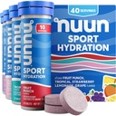 Nuunのスポーツはマグネシウム、カルシウム、カリウム、塩化物及びナトリウム、グルテンフリー及びビーガン、混合された味、4つのパック(40のサービングの合計)が付いている電解物のタブレットを錠剤にします
