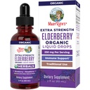 MaryRuth Organics Elderberry Syrup Extra Strength, USDA Organic Elderberry, Sugar Free Adult & Kids Immune Support Supplement for Age 1+, Clean Label Project Verified®, ヴィーガン, グルテンフリー, 2 Fl Oz