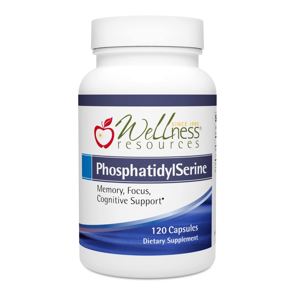 ウェルネスリソースPhosphatidylSerine大豆フリーヒマワリソース (100mg、120カプセル) 非GMO、ビーガン...
